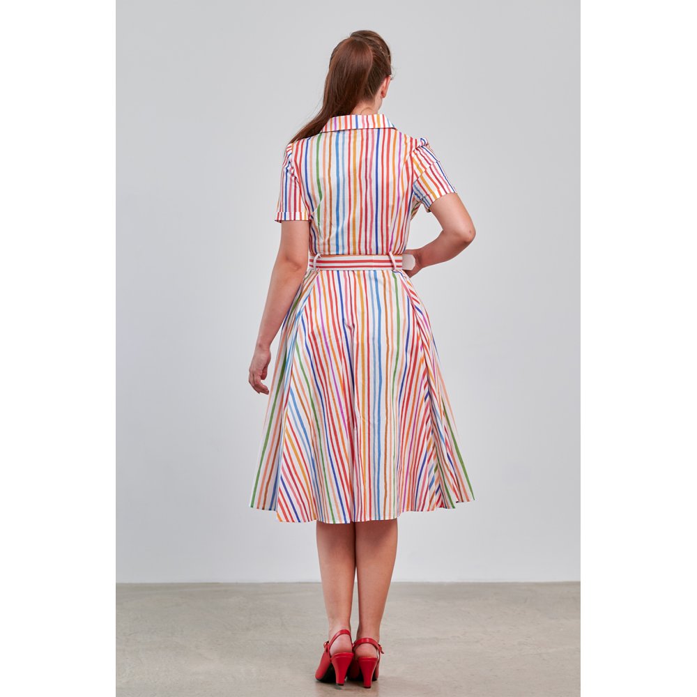 Banned - Bella Stripe Flare dress - Multicolours